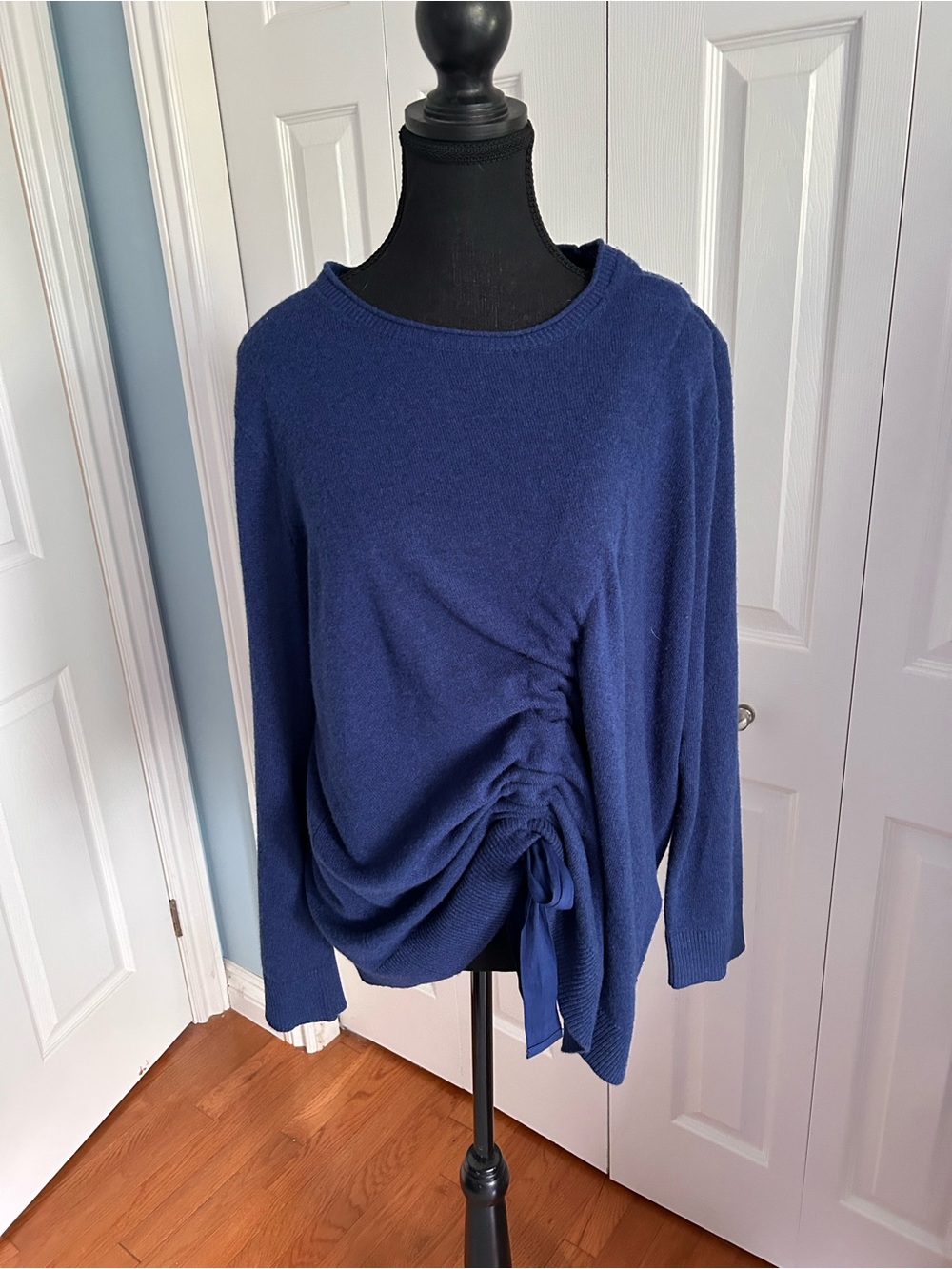 Gerry Weber Navy Side-Ruched Pullover Sweater